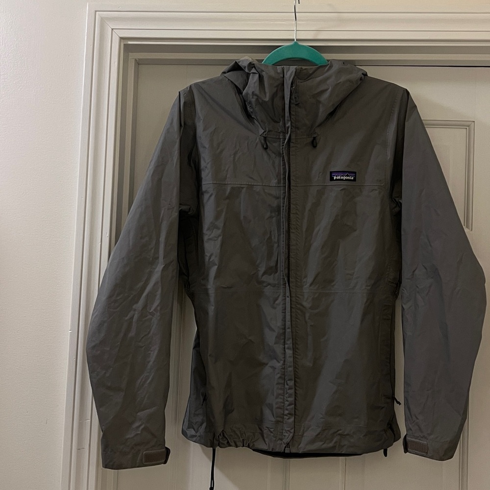 Patagonia Jacket Women's Small Gray Torrentshell Hooded Rain STY 83807.